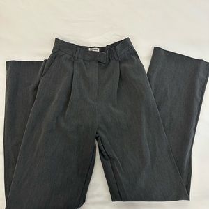 Grey wide leg pants by Djerf Avenue